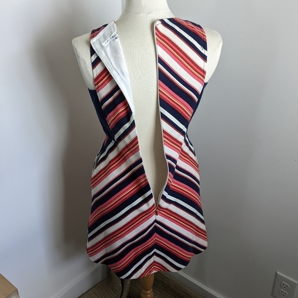 TRINA Turk Bright Chevron Cotton Sheath Midi Dress 4 - Picture 17 of 17